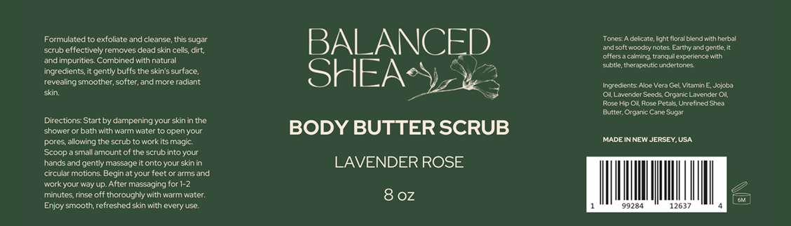 Lavender Rose Balanced Shea Body Butter Scrub