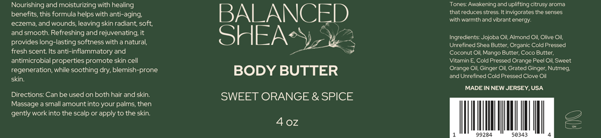 Sweet Orange & Spice Body Butter